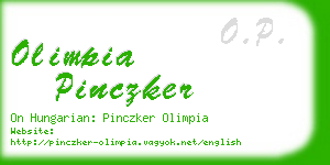 olimpia pinczker business card